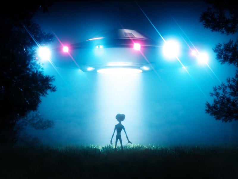 Ufo mit Alien