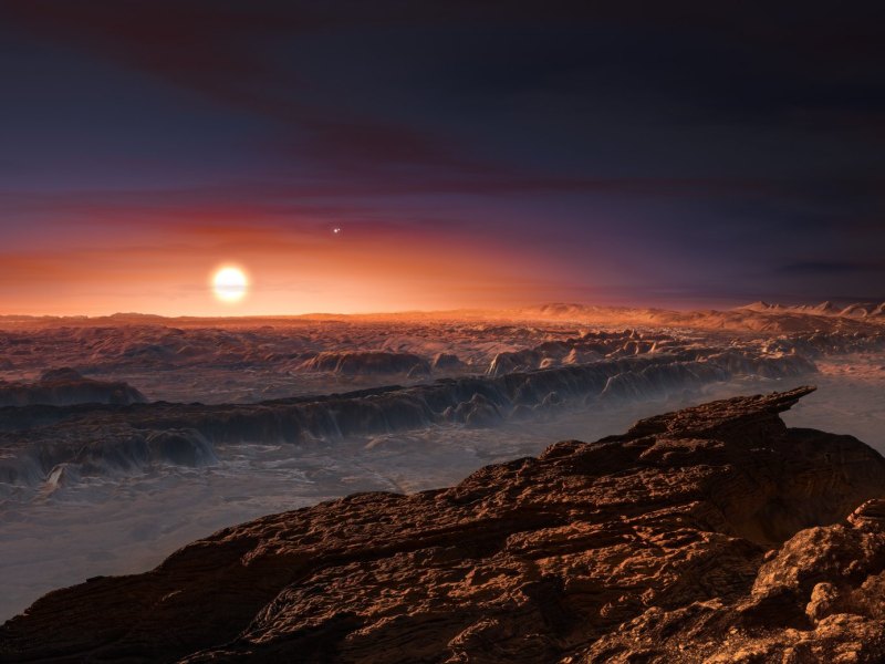 Illustration der Oberfläche des PlanetenProxima b