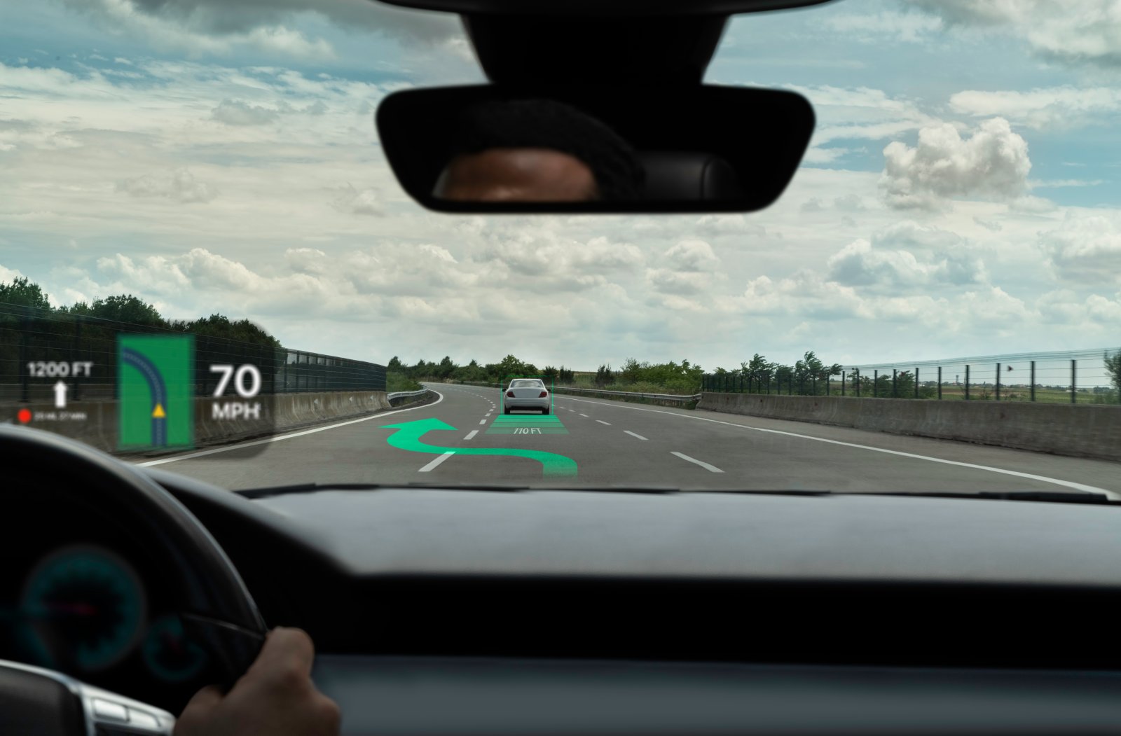 Auto Headup Display Windschutz scheibe Projektion Heads Up Display LED  Digital Tacho mit reflektieren den Film