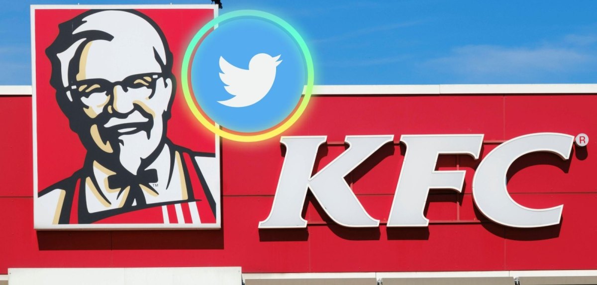 KFC-Logo und das Twitter-Logo.