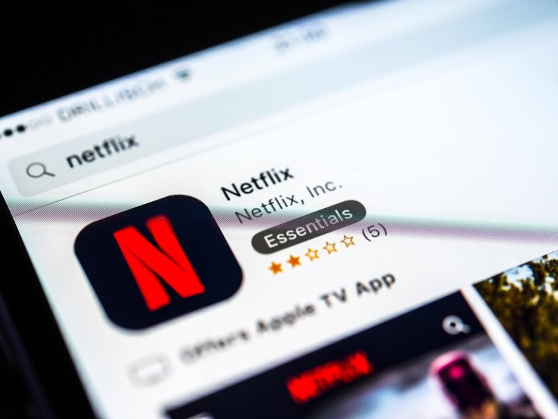 Netflix-Inhalt mit Sternebewertung