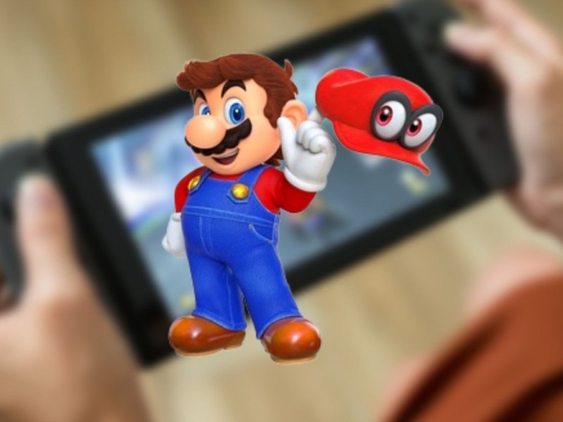 Mario und eine Nintendo Switch