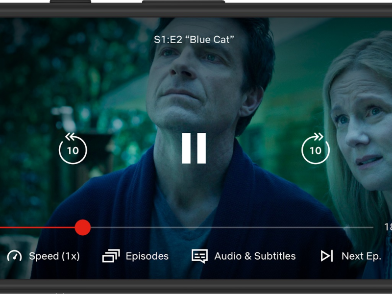 Netflix auf Handy Display