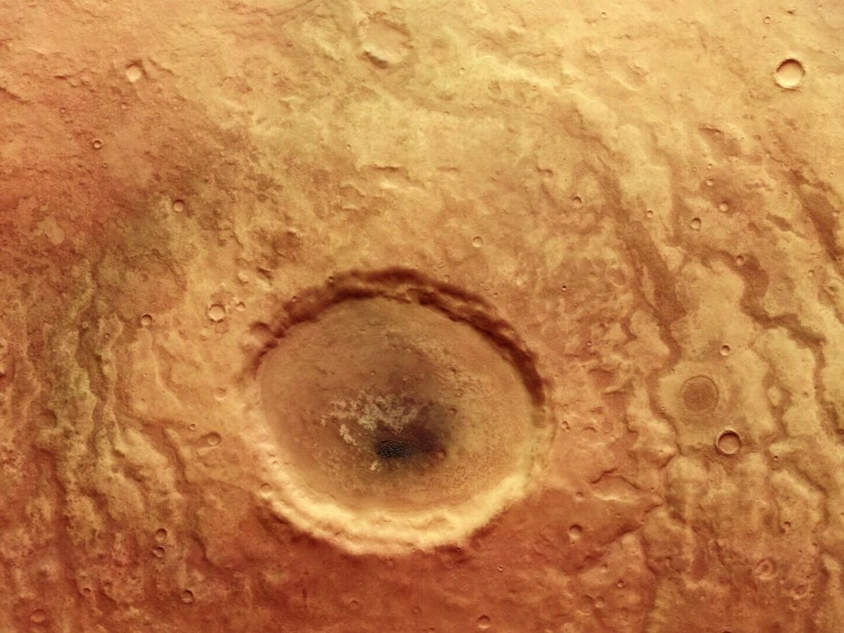 Mars Foto eines Kraters