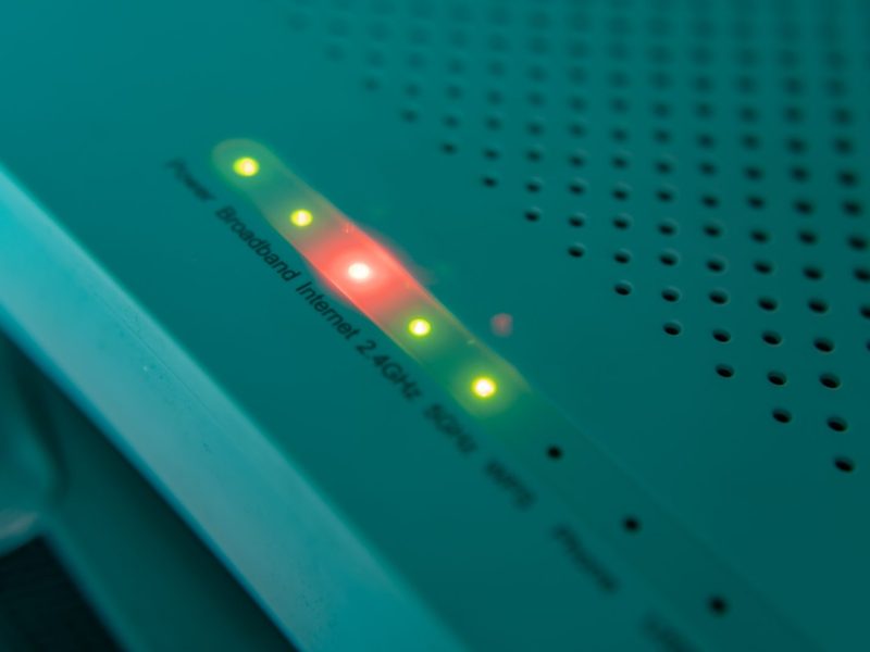 Router mit rotem Licht