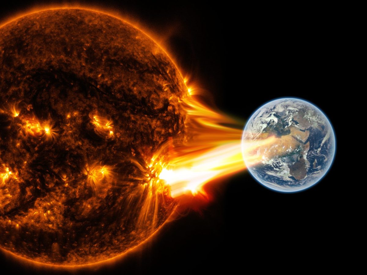 Visualisierung eines Sonnensturms