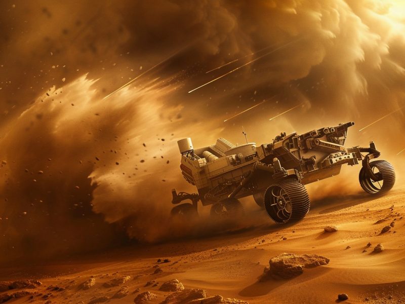 Mars-Rover gerät in einen Sturm