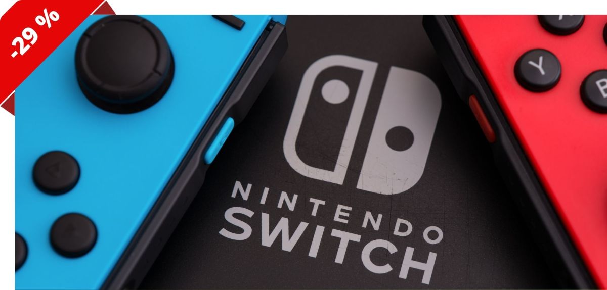 Nahaufnahme einer Nintendo Switch
