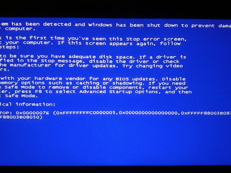 Fehlermeldung an einem Windows-Rechner