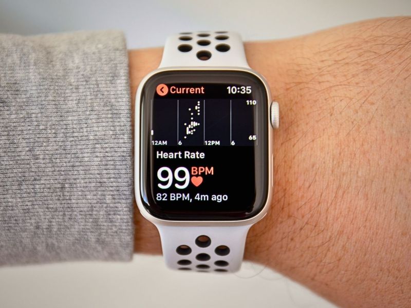 Apple Watch zeigt Herzfrequenz