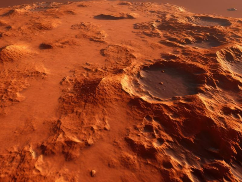 Krater auf der Oberfläche des Mars