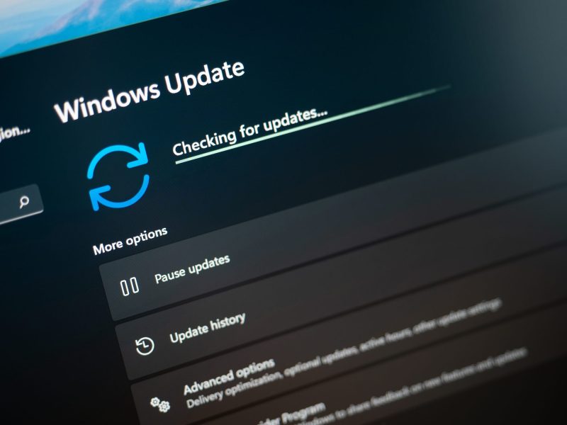 Update-Fenster auf einem Windows Computer.