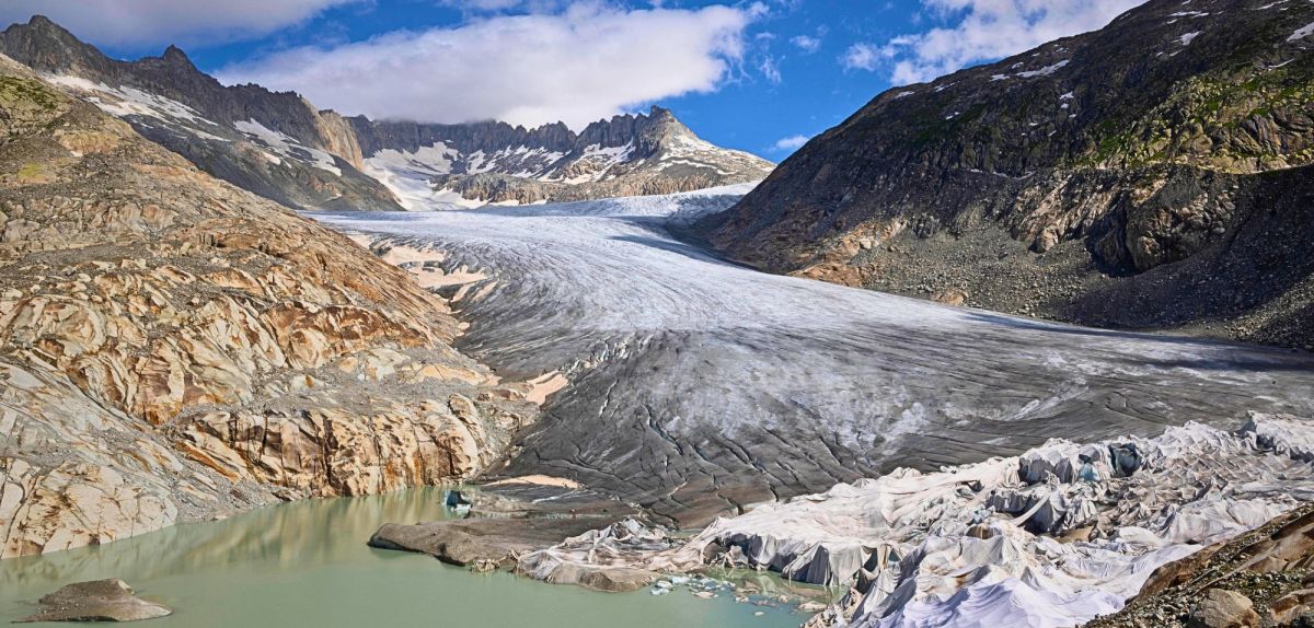 Der Rhonegletscher im Kanton Wallis