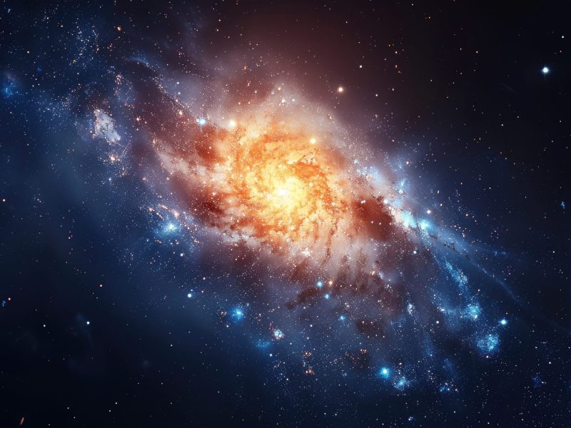 KI-Generiertes Bild einer Galaxie mit Sternen