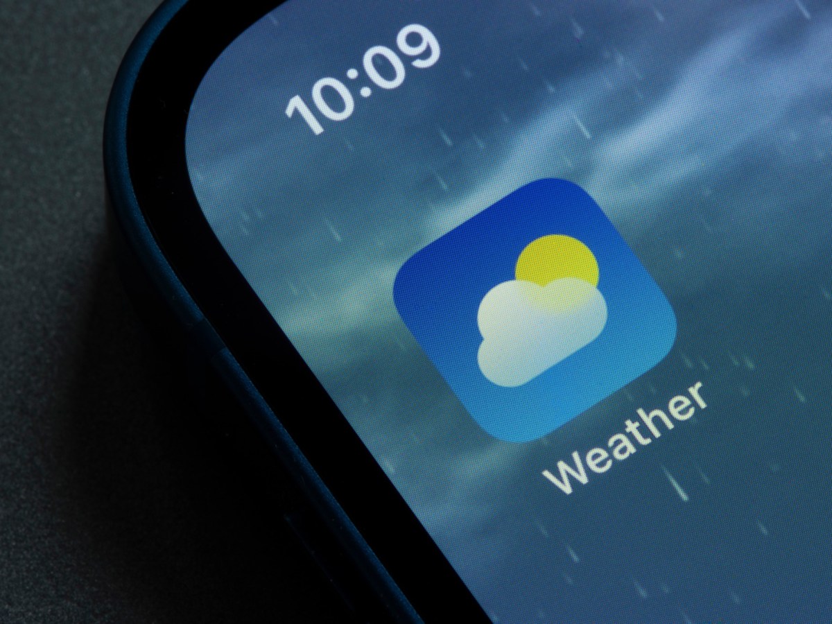 Wetter-App auf einem Handy