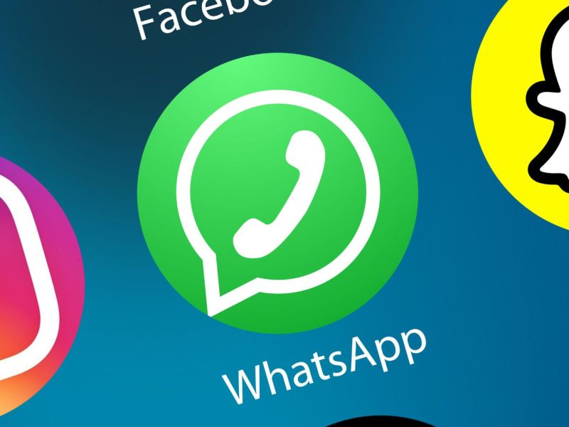 WhatsApp-Icon auf einem Samartphone.