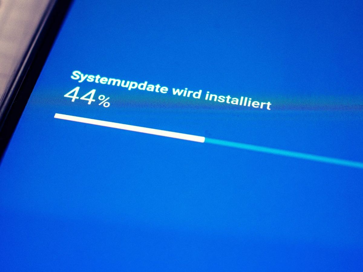 Android-Update auf einem Smartphone