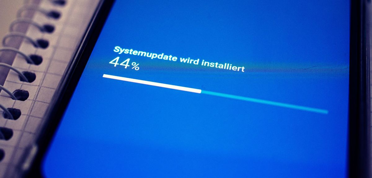 Android-Update auf einem Smartphone