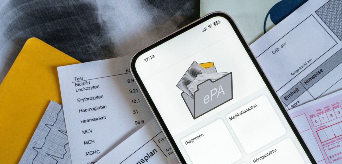 ePa-Symbol auf einem Smartphone