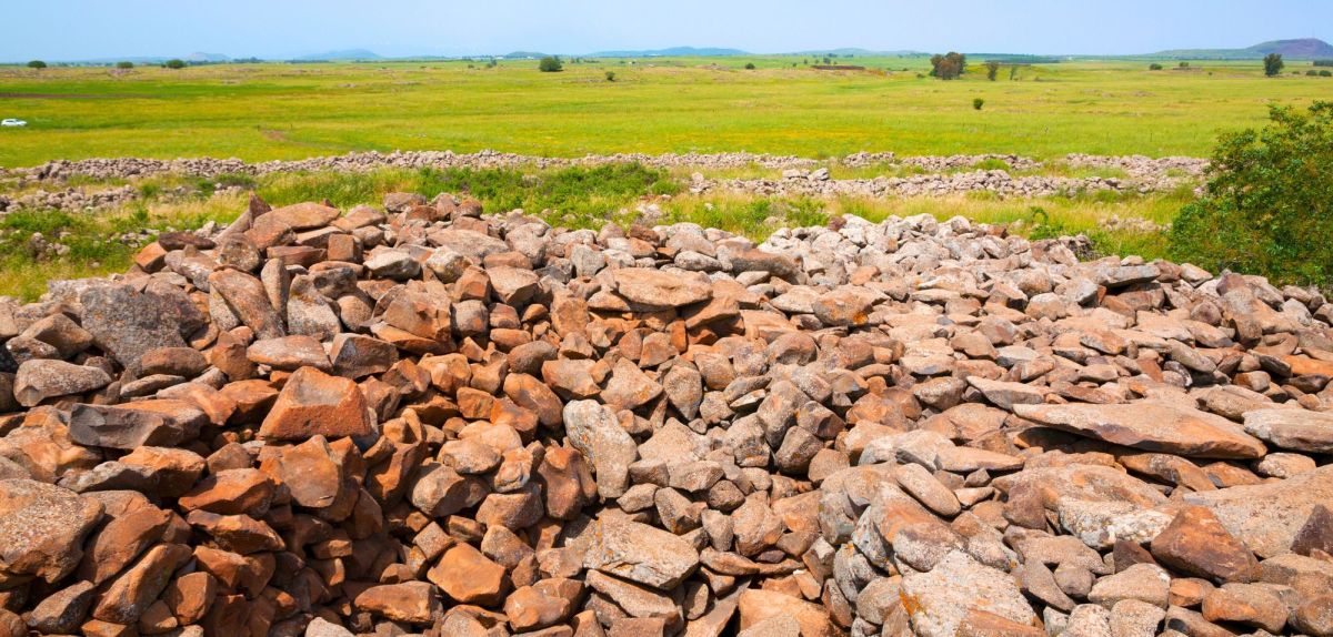 Megalithkomplex Rujm el-Hiri im zentralen Golan