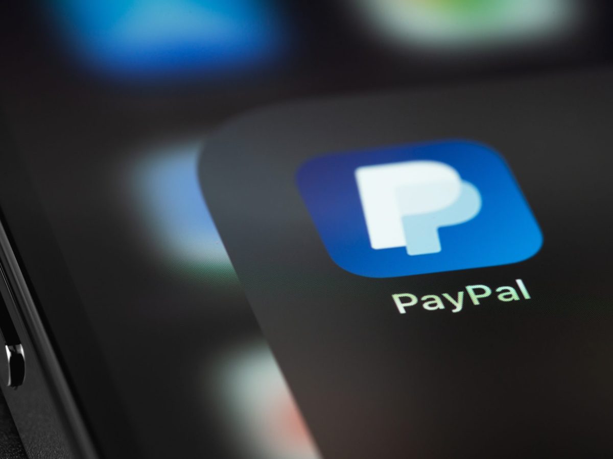 PayPal-App auf einem Smartphone.