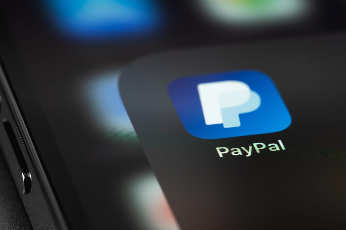 PayPal-App auf einem Smartphone.