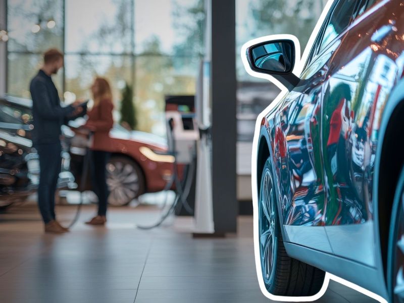 Elektroauto in einem Autohaus