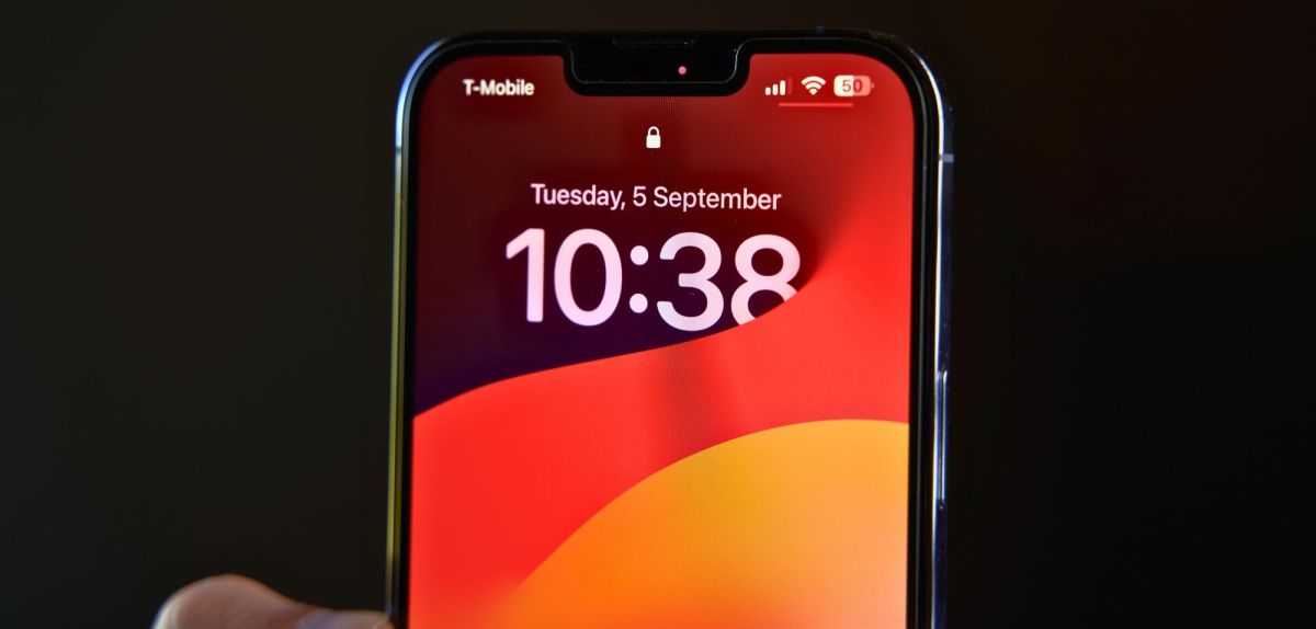 Sperrbildschirm eines iPhones