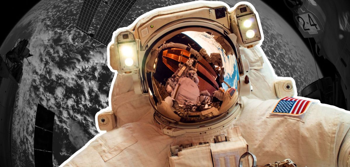 Astronaut an der Internationalen Raumstation (ISS)