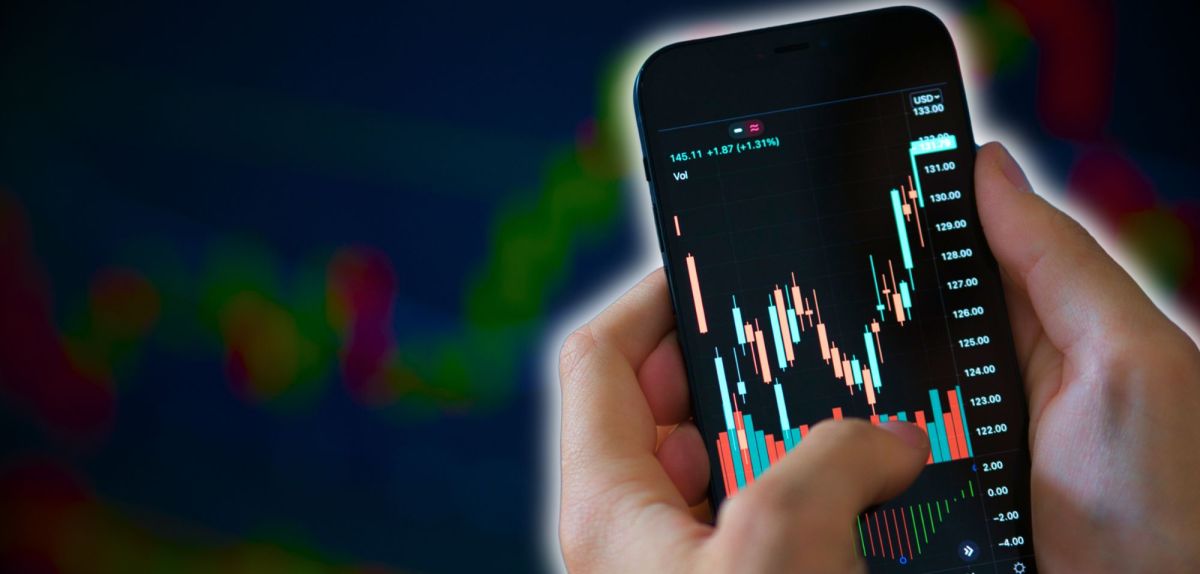 Kursentwicklungen auf einem Smartphone