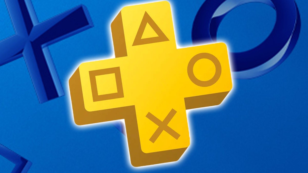 Zu sehen ist das gelbe Steuerkreuz des PlayStation Plus Logos mit den jeweiligen vier bekannten Buttons des Controllers.